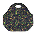 Christmas Party Elements Pattern Print Neoprene Lunch Bag
