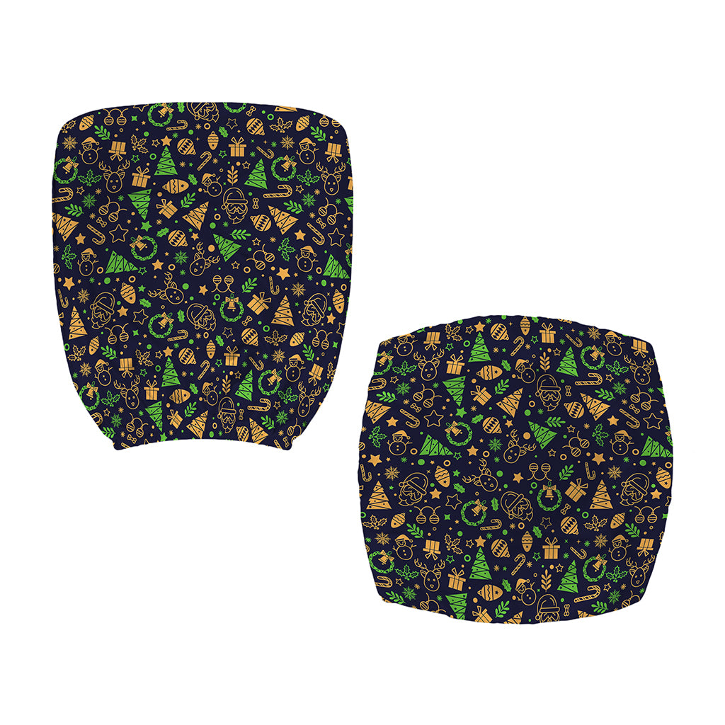 Christmas Party Elements Pattern Print Office Chair Cover