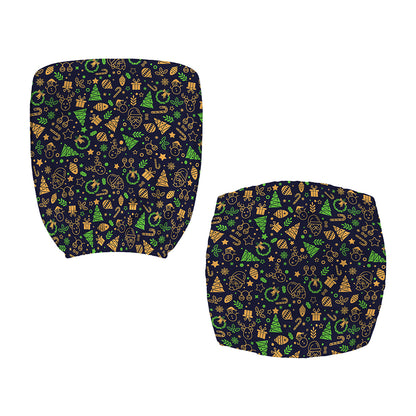 Christmas Party Elements Pattern Print Office Chair Cover