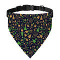 Christmas Party Elements Pattern Print Over The Collar Dog Bandana