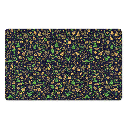 Christmas Party Elements Pattern Print Polyester Doormat