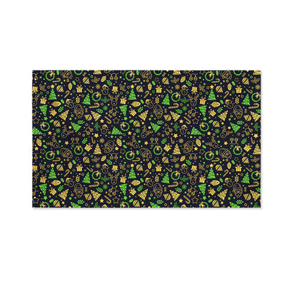 Christmas Party Elements Pattern Print Polyester Flag
