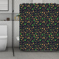 Christmas Party Elements Pattern Print Polyester Shower Curtain