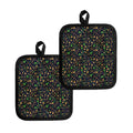 Christmas Party Elements Pattern Print Pot Holders