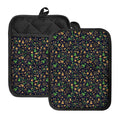 Christmas Party Elements Pattern Print Pot Holders With Pocket