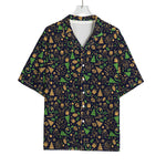 Christmas Party Elements Pattern Print Rayon Hawaiian Shirt