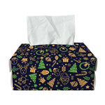 Christmas Party Elements Pattern Print Rectangle Tissue Box Cover