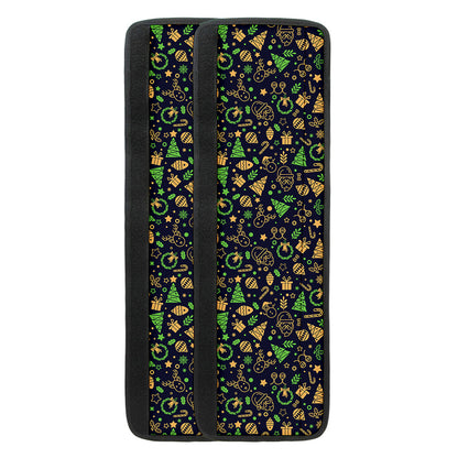 Christmas Party Elements Pattern Print Refrigerator Handle Covers