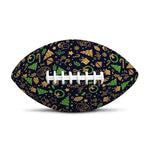 Christmas Party Elements Pattern Print Rugby Ball