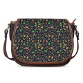 Christmas Party Elements Pattern Print Saddle Bag