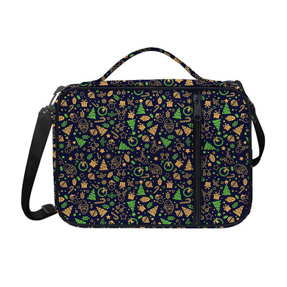 Christmas Party Elements Pattern Print Shoulder Strap Bible Bag
