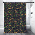 Christmas Party Elements Pattern Print Shower Curtain