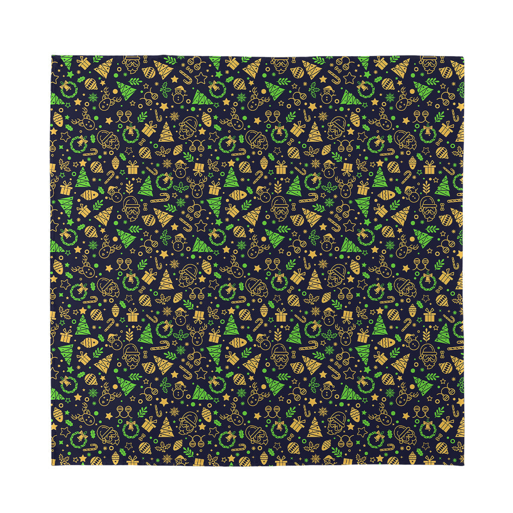 Christmas Party Elements Pattern Print Silk Bandana
