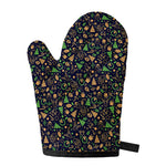 Christmas Party Elements Pattern Print Single Oven Mitt