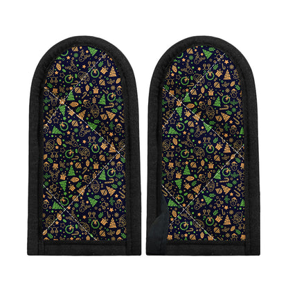 Christmas Party Elements Pattern Print Skillet Handle Cover