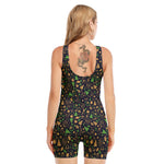 Christmas Party Elements Pattern Print Sleeveless One Piece Swimsuit