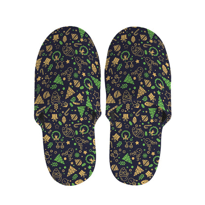 Christmas Party Elements Pattern Print Slippers