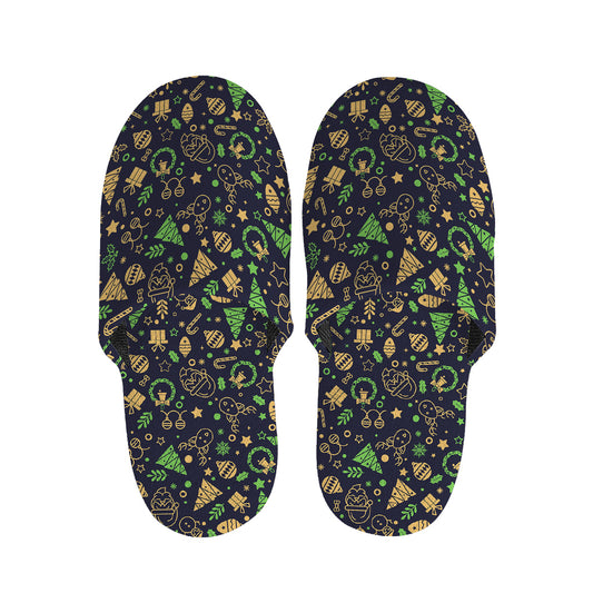 Christmas Party Elements Pattern Print Slippers