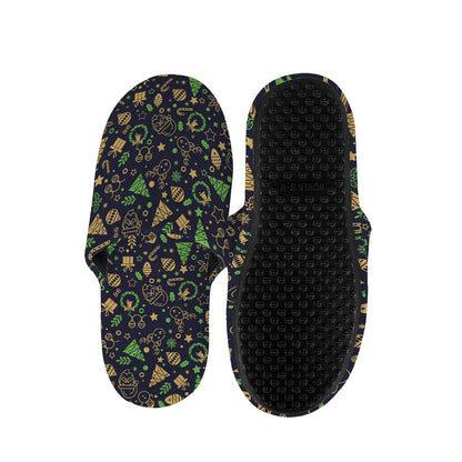 Christmas Party Elements Pattern Print Slippers