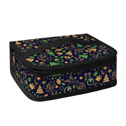Christmas Party Elements Pattern Print Small Lunch Bag