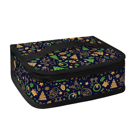Christmas Party Elements Pattern Print Small Lunch Bag