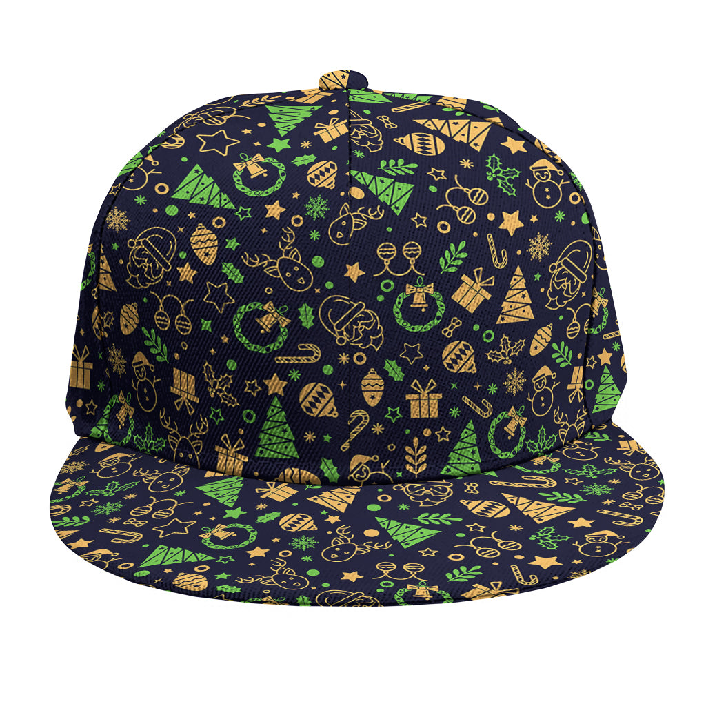 Christmas Party Elements Pattern Print Snapback Cap