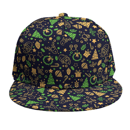 Christmas Party Elements Pattern Print Snapback Cap