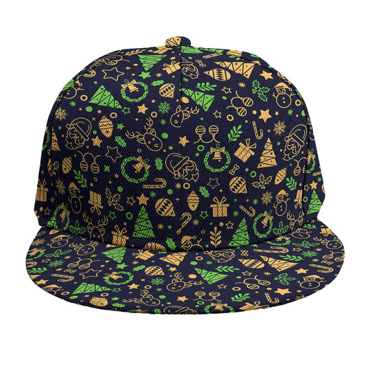 Christmas Party Elements Pattern Print Snapback Cap
