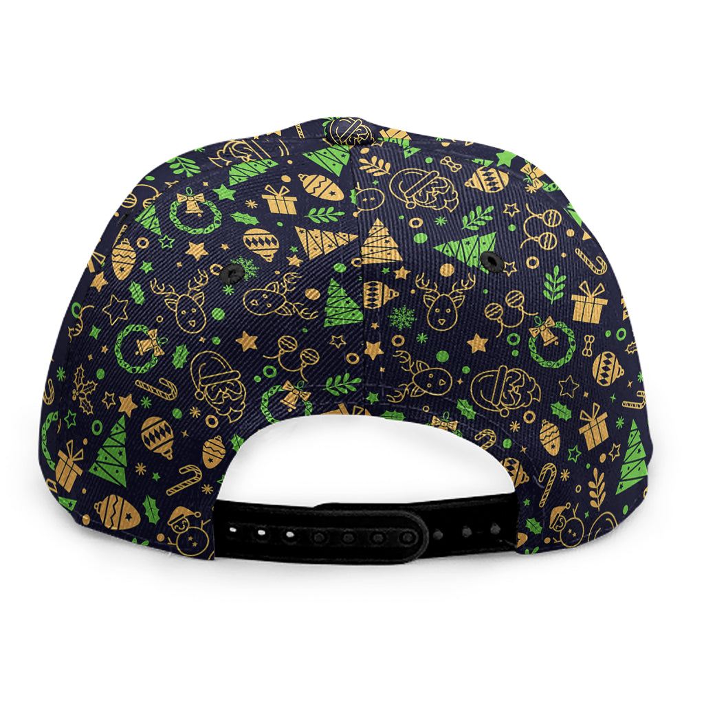 Christmas Party Elements Pattern Print Snapback Cap