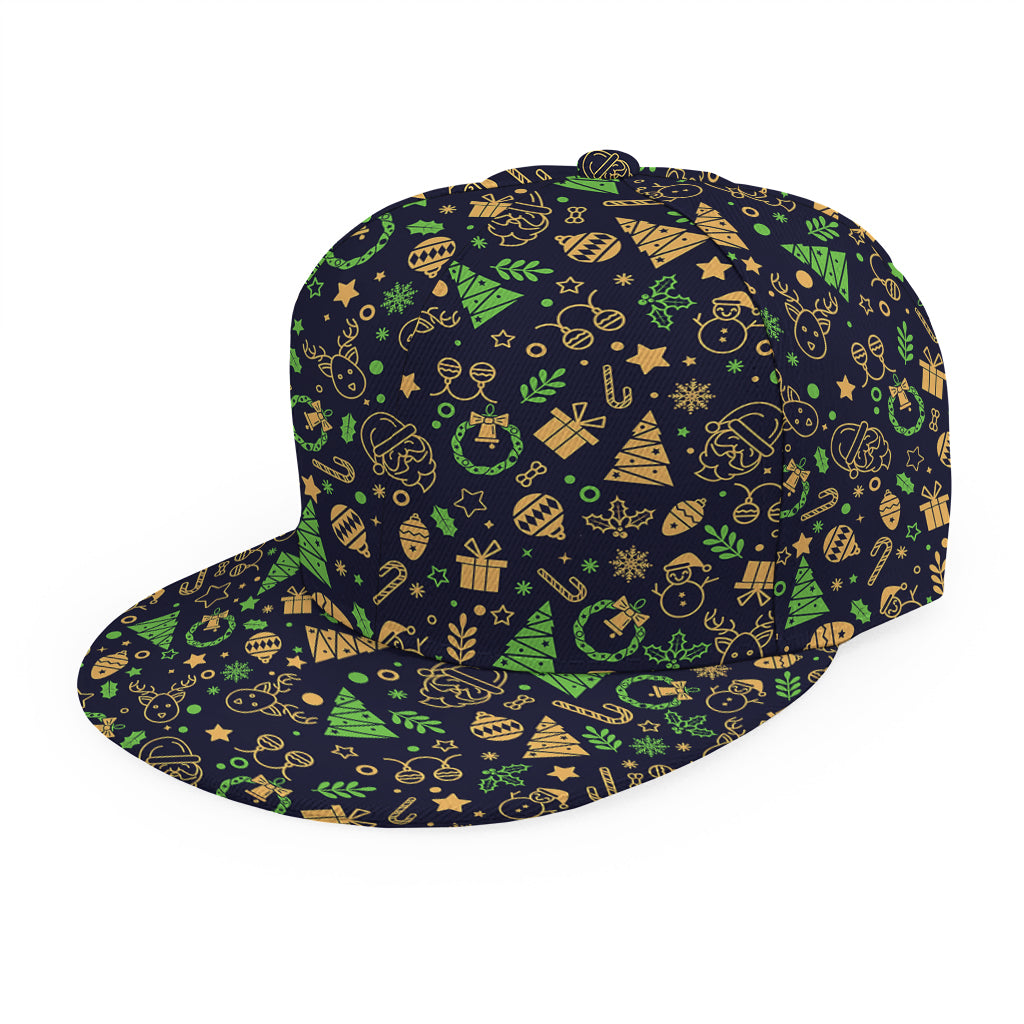 Christmas Party Elements Pattern Print Snapback Cap