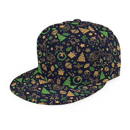 Christmas Party Elements Pattern Print Snapback Cap