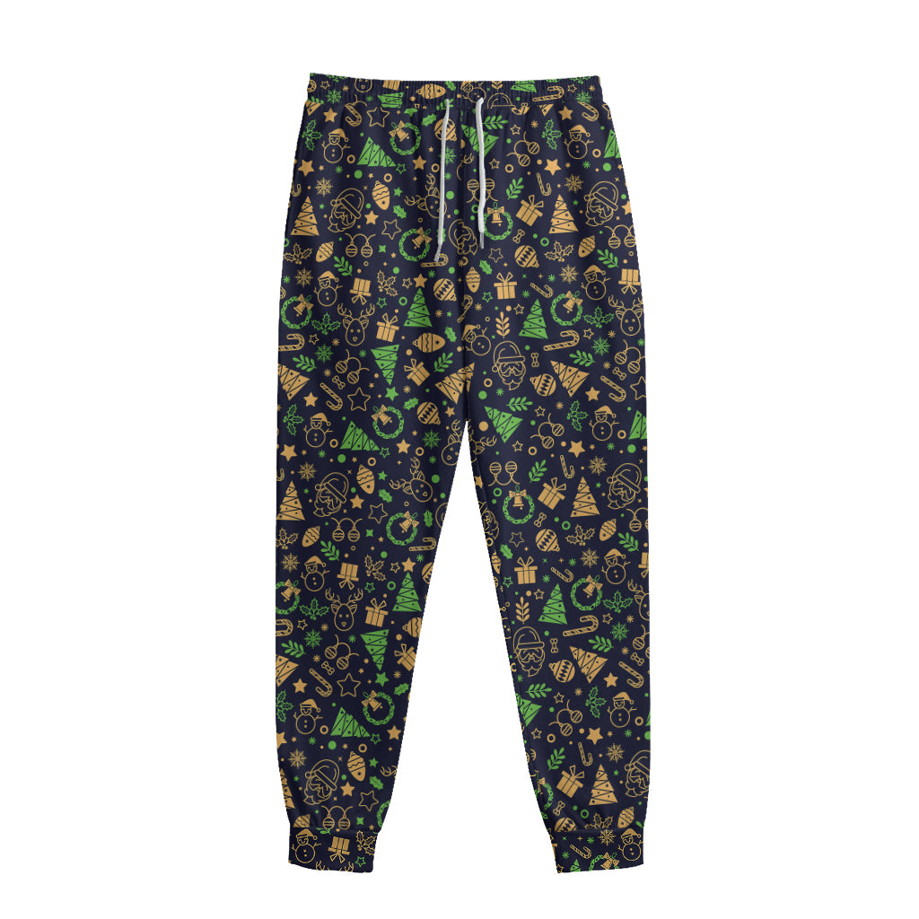 Christmas Party Elements Pattern Print Sweatpants