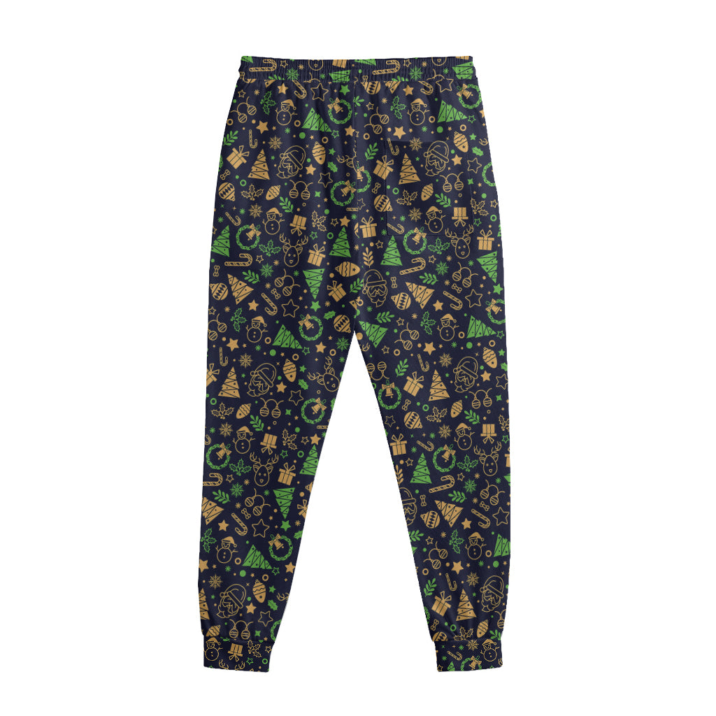 Christmas Party Elements Pattern Print Sweatpants