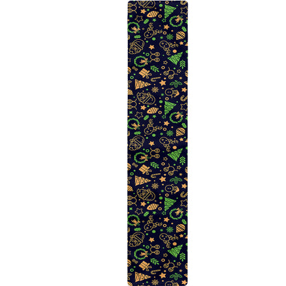 Christmas Party Elements Pattern Print Table Runner