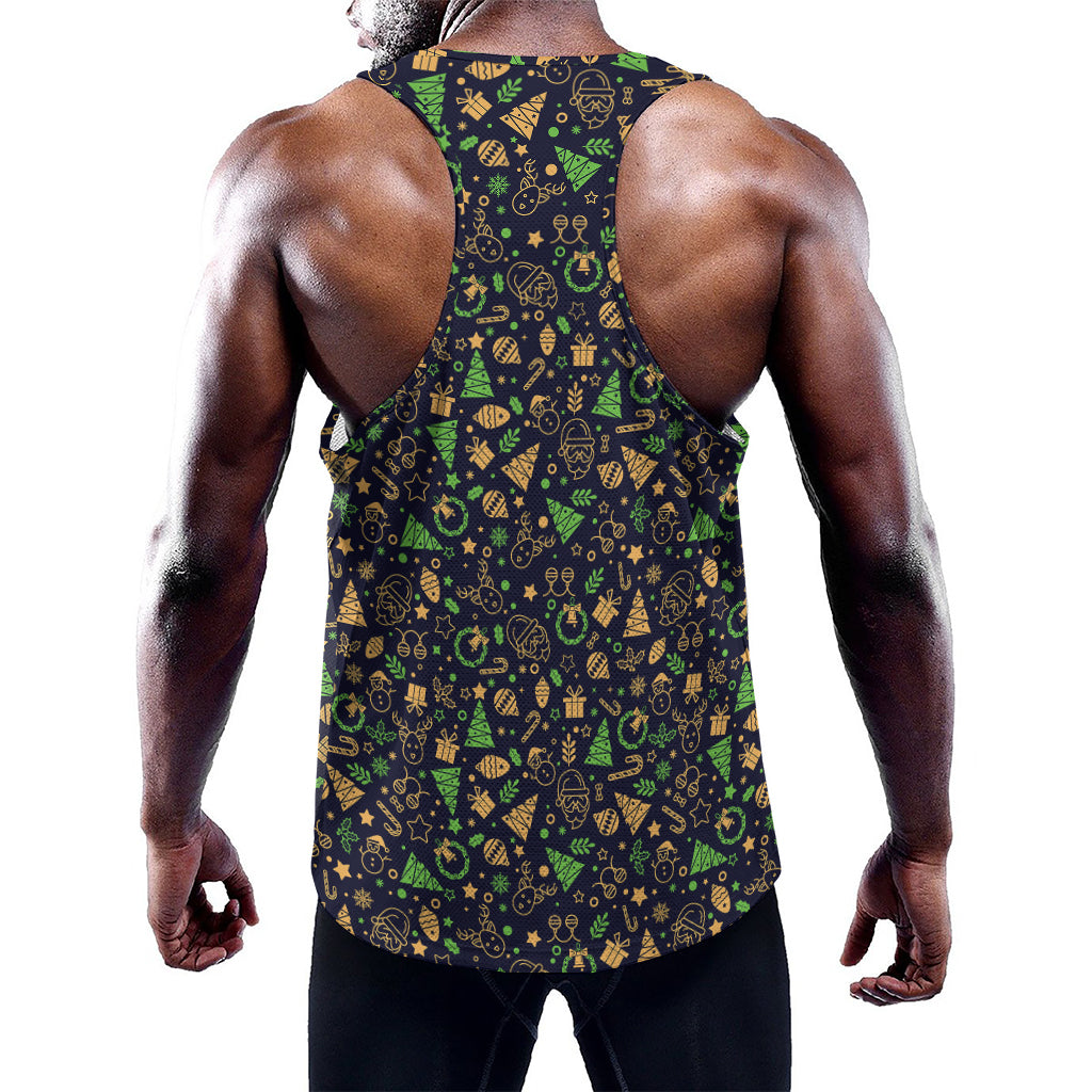 Christmas Party Elements Pattern Print Training Tank Top