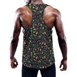 Christmas Party Elements Pattern Print Training Tank Top