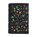 Christmas Party Elements Pattern Print Trifold Wallet