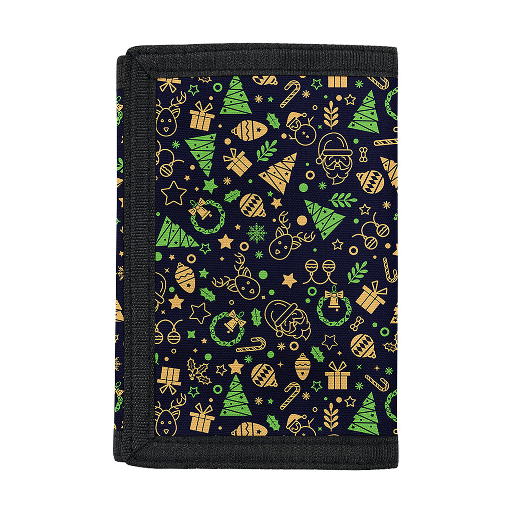 Christmas Party Elements Pattern Print Trifold Wallet