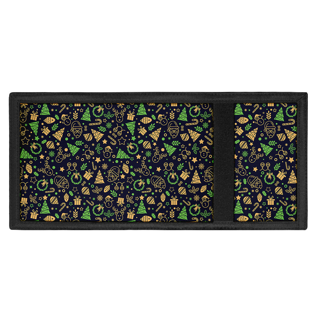 Christmas Party Elements Pattern Print Trifold Wallet