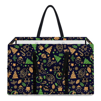 Christmas Party Elements Pattern Print Utility Tote Bag