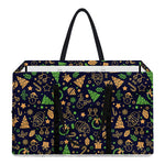 Christmas Party Elements Pattern Print Utility Tote Bag