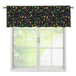 Christmas Party Elements Pattern Print Window Valance