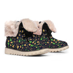 Christmas Party Elements Pattern Print Winter Boots