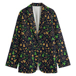 Christmas Party Elements Pattern Print Women's Blazer