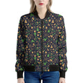 Christmas Party Elements Pattern Print Women's Bomber Jacket