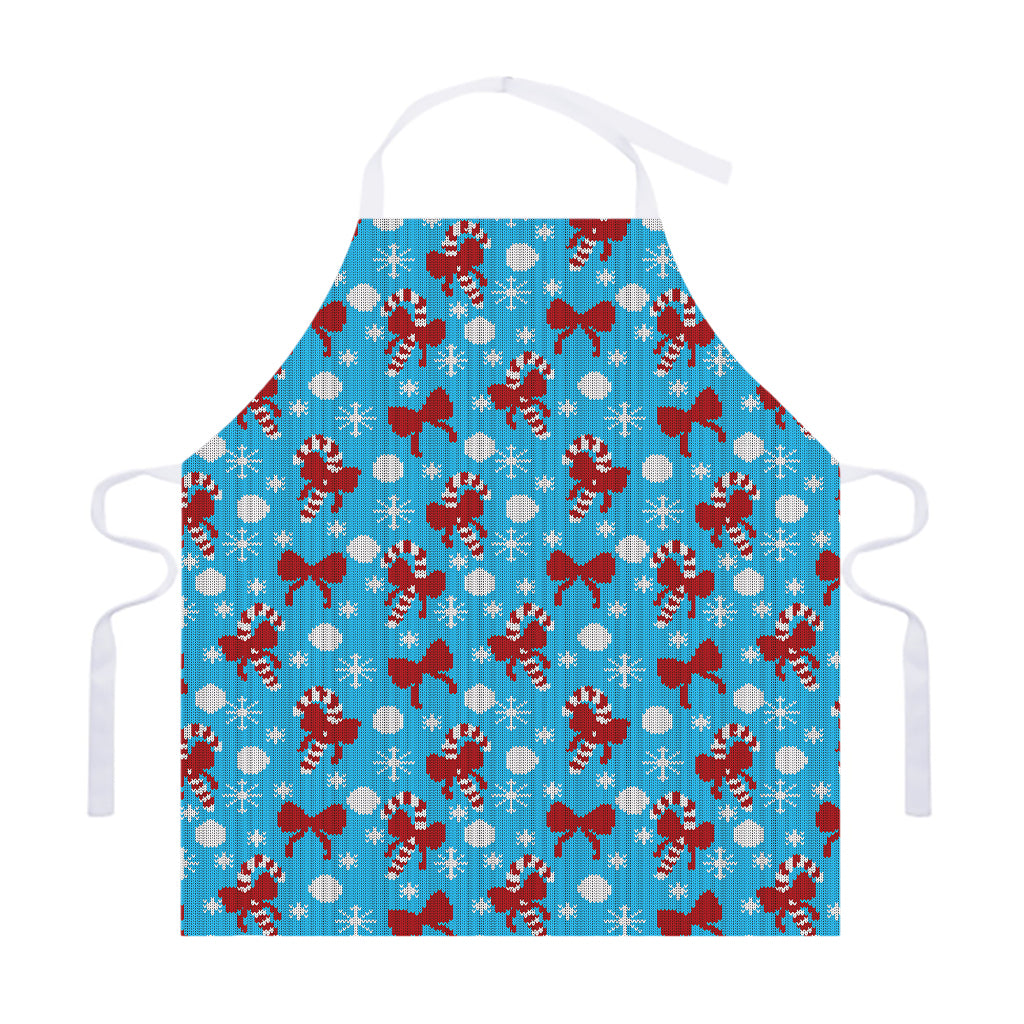 Christmas Party Knitted Pattern Print Adjustable Apron