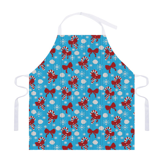 Christmas Party Knitted Pattern Print Adjustable Apron