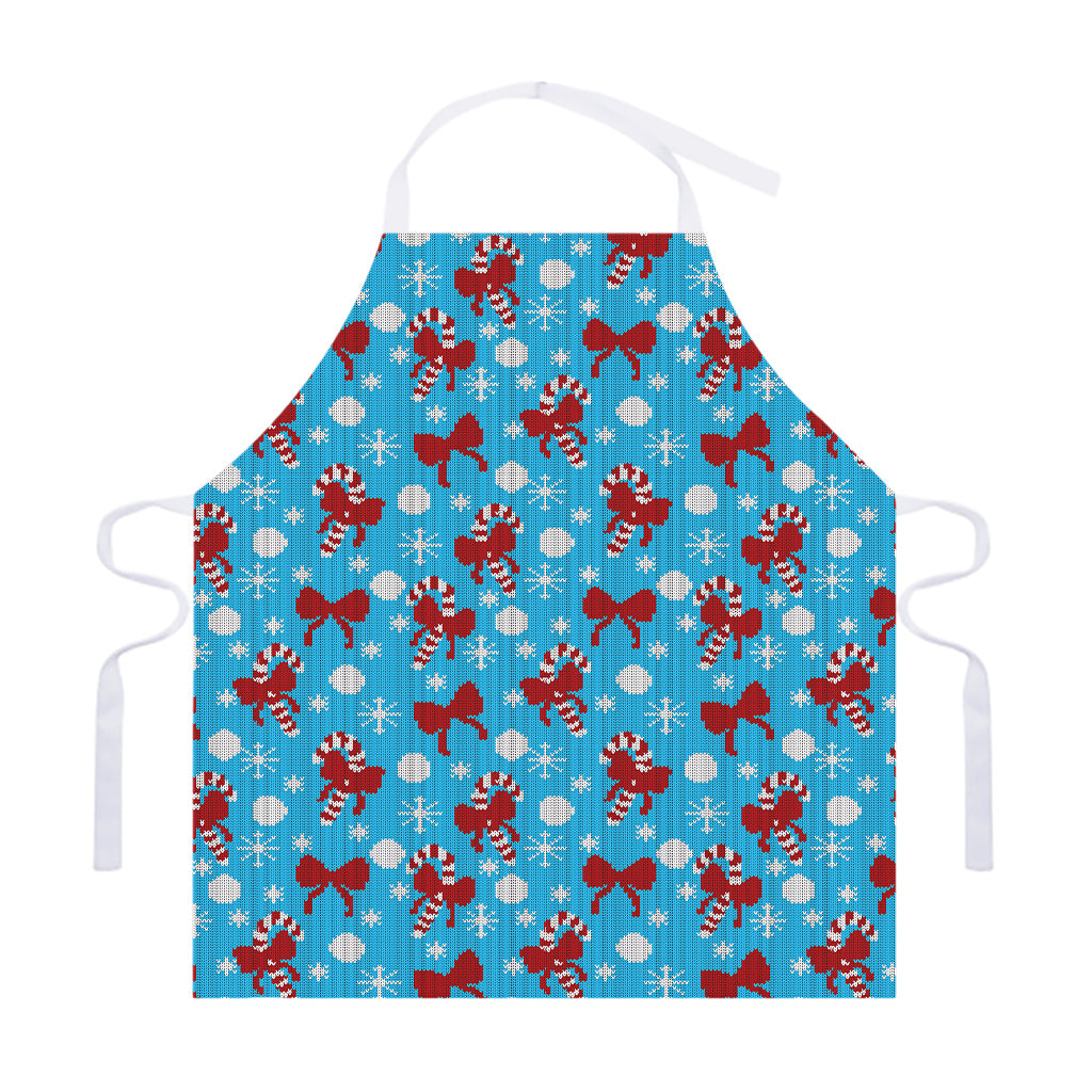 Christmas Party Knitted Pattern Print Adjustable Apron