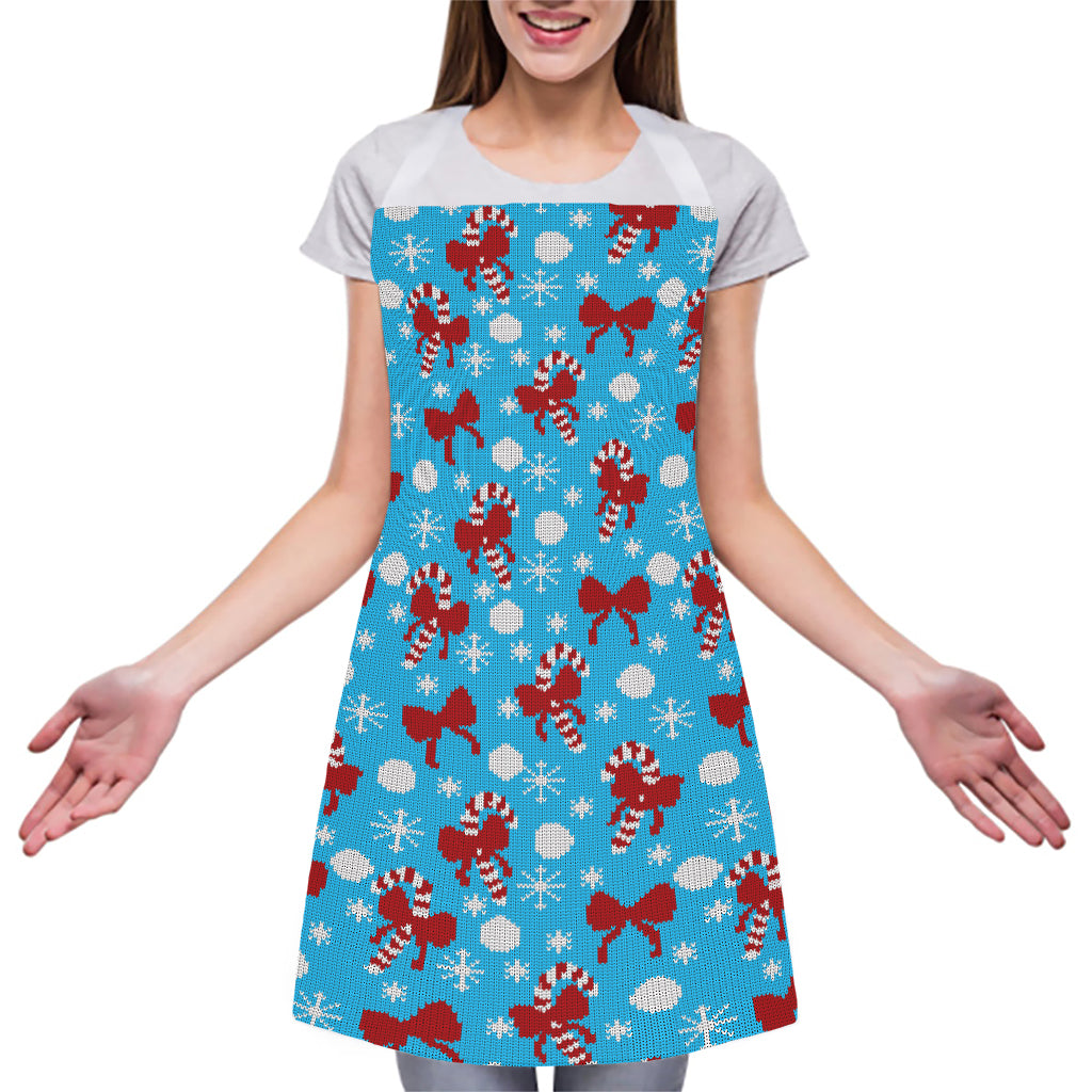 Christmas Party Knitted Pattern Print Adjustable Apron