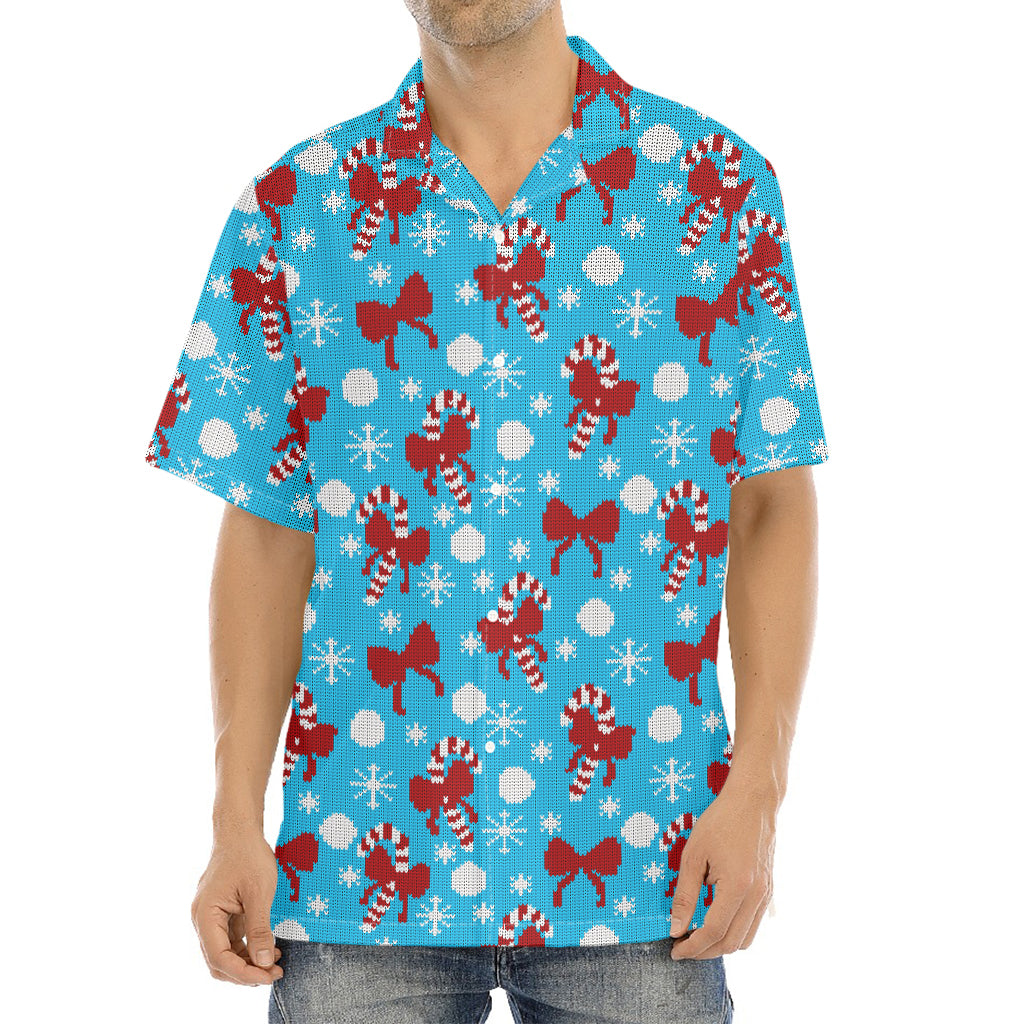 Christmas Party Knitted Pattern Print Aloha Shirt